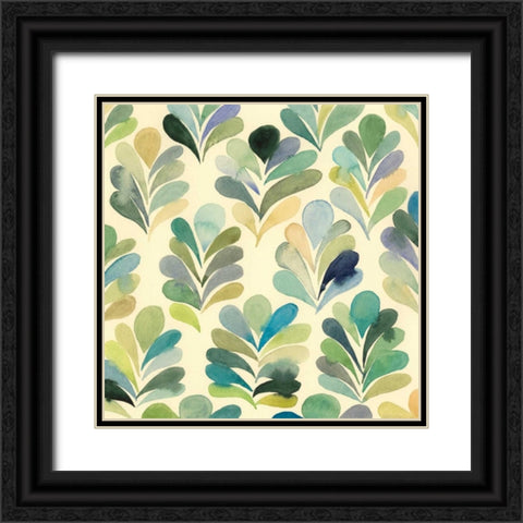 Watercolor Palms II Black Ornate Wood Framed Art Print with Double Matting by Popp, Grace