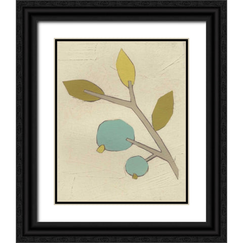 Simple Stems II Black Ornate Wood Framed Art Print with Double Matting by Vess, June Erica