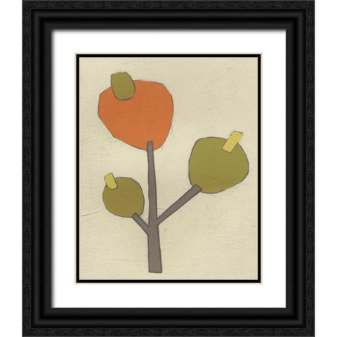 Simple Stems III Black Ornate Wood Framed Art Print with Double Matting by Vess, June Erica