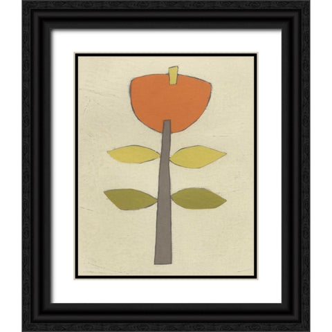 Simple Stems V Black Ornate Wood Framed Art Print with Double Matting by Vess, June Erica