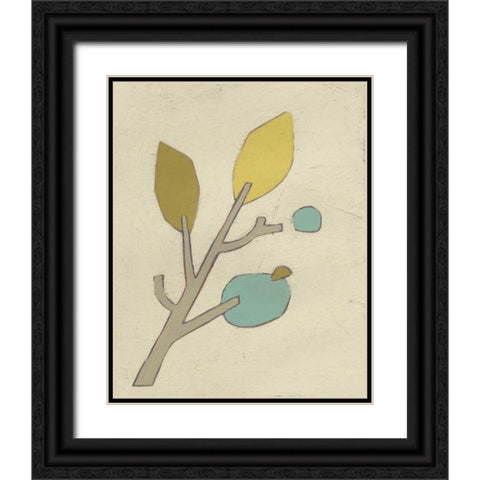Simple Stems VI Black Ornate Wood Framed Art Print with Double Matting by Vess, June Erica