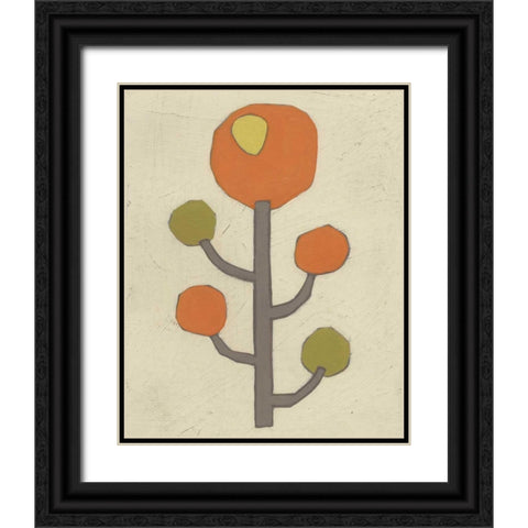 Simple Stems IX Black Ornate Wood Framed Art Print with Double Matting by Vess, June Erica