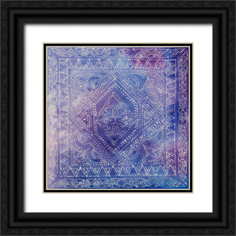 Batik Nebula I Black Ornate Wood Framed Art Print with Double Matting by Popp, Grace