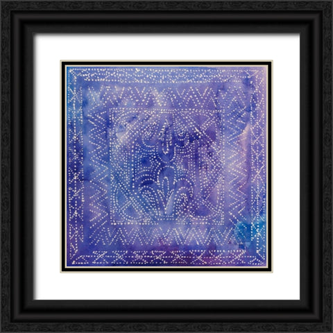 Batik Nebula II Black Ornate Wood Framed Art Print with Double Matting by Popp, Grace