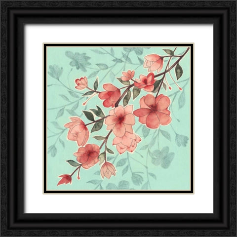 Cherry Blossom Shadows II Black Ornate Wood Framed Art Print with Double Matting by Popp, Grace