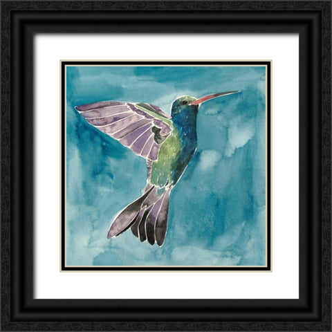Watercolor Hummingbird I Black Ornate Wood Framed Art Print with Double Matting by Popp, Grace