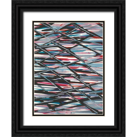 Chain Link I Black Ornate Wood Framed Art Print with Double Matting by Fuchs, Jodi
