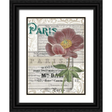 Musical Paris I Black Ornate Wood Framed Art Print with Double Matting by Goldberger, Jennifer