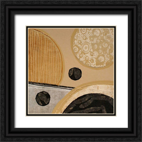 Calm Circles II Black Ornate Wood Framed Art Print with Double Matting by Orlov, Irena
