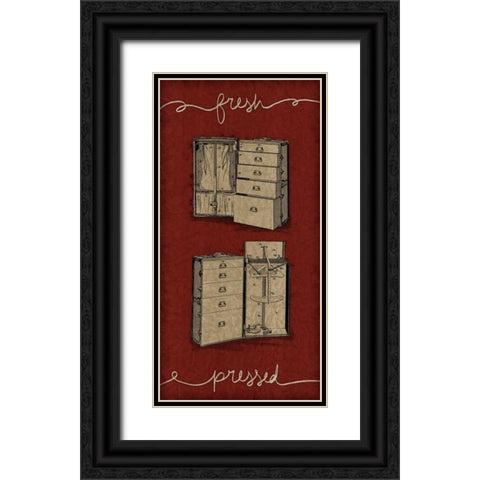 Pressed II Black Ornate Wood Framed Art Print with Double Matting by Pied Piper Creative