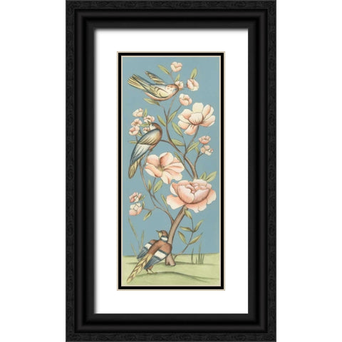 Pastel Chinoiserie I 2-Up Black Ornate Wood Framed Art Print with Double Matting by Zarris, Chariklia