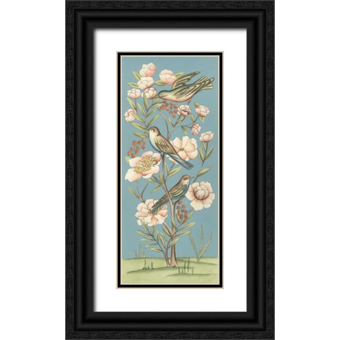 Pastel Chinoiserie II 2-Up Black Ornate Wood Framed Art Print with Double Matting by Zarris, Chariklia