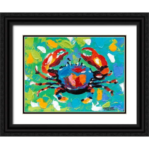 Seaside Crab I Black Ornate Wood Framed Art Print with Double Matting by Vitaletti, Carolee