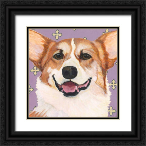 Dlynns Dogs - Teddy Black Ornate Wood Framed Art Print with Double Matting by Roll, Dylnn