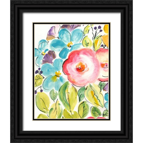 Flower Delight II Black Ornate Wood Framed Art Print with Double Matting by Minasian, Julia
