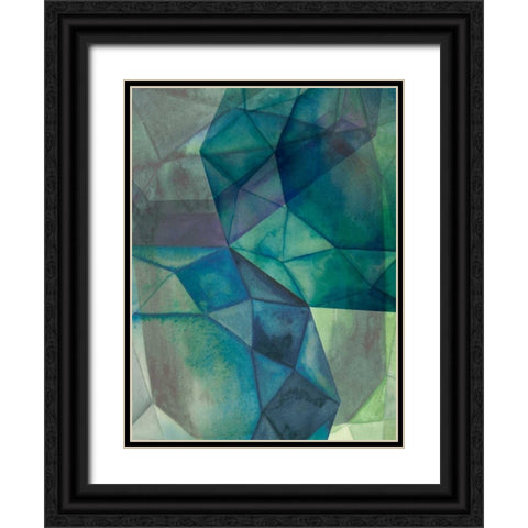 Gemstones I Black Ornate Wood Framed Art Print with Double Matting by Popp, Grace