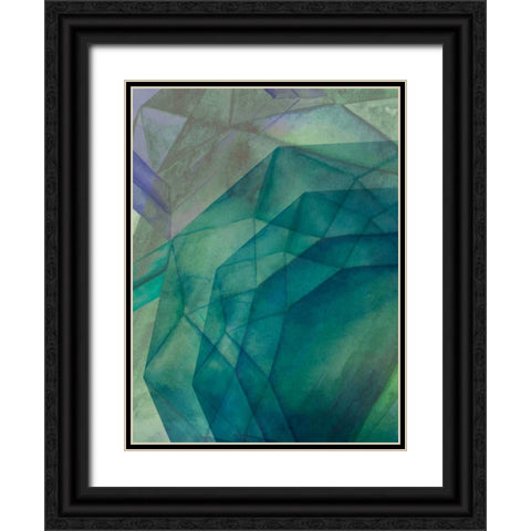 Gemstones II Black Ornate Wood Framed Art Print with Double Matting by Popp, Grace