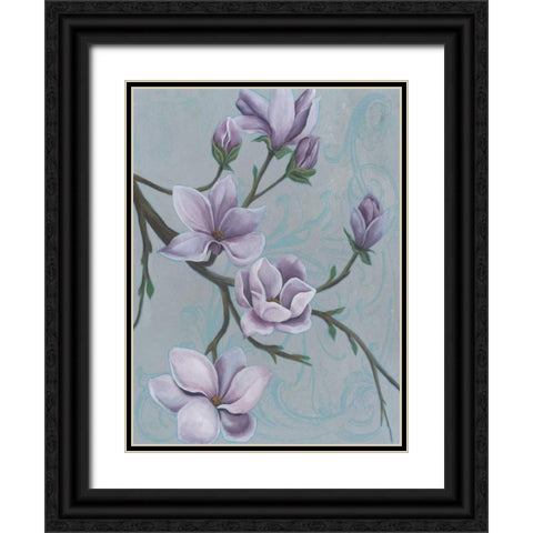 Branches of Magnolia II Black Ornate Wood Framed Art Print with Double Matting by Popp, Grace