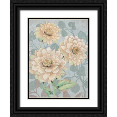 Trois Fleurs III Black Ornate Wood Framed Art Print with Double Matting by OToole, Tim