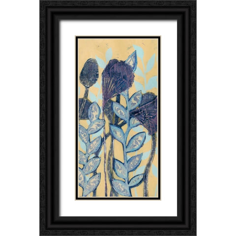 Chromatic Floral Mix I Black Ornate Wood Framed Art Print with Double Matting by Popp, Grace