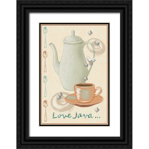 Love Java Black Ornate Wood Framed Art Print with Double Matting by Reynolds, Jade