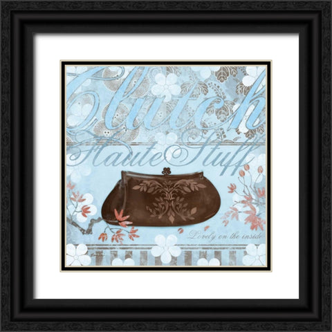 Haute in Blue IV Black Ornate Wood Framed Art Print with Double Matting by Evelia Designs