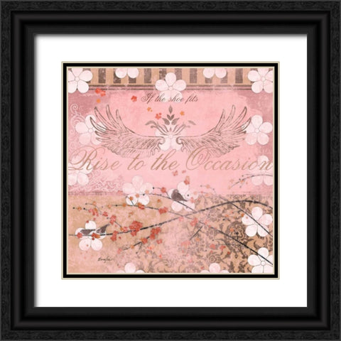 Haute in Pink II Black Ornate Wood Framed Art Print with Double Matting by Evelia Designs