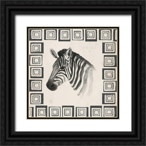 Safari Zebra II Black Ornate Wood Framed Art Print with Double Matting by Popp, Grace