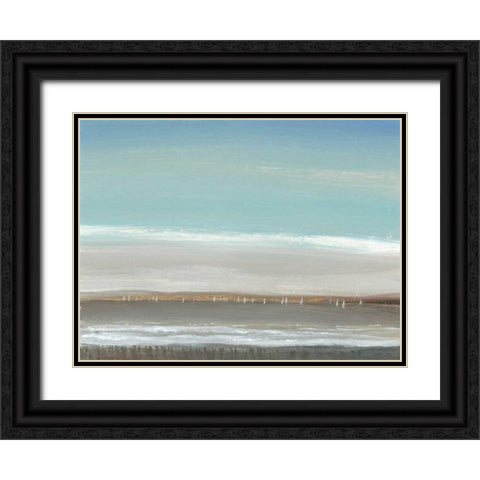 Distant Coast I Black Ornate Wood Framed Art Print with Double Matting by OToole, Tim