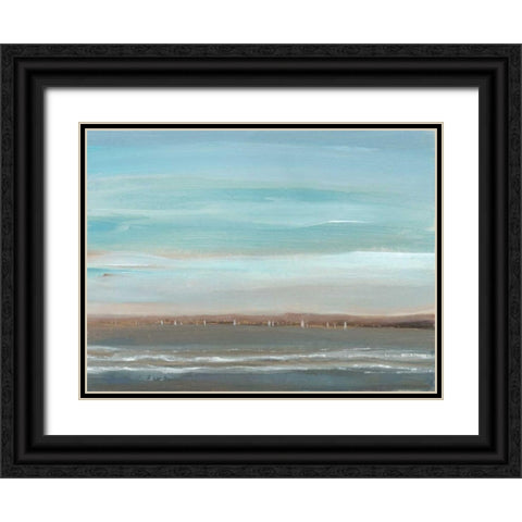 Distant Coast II Black Ornate Wood Framed Art Print with Double Matting by OToole, Tim