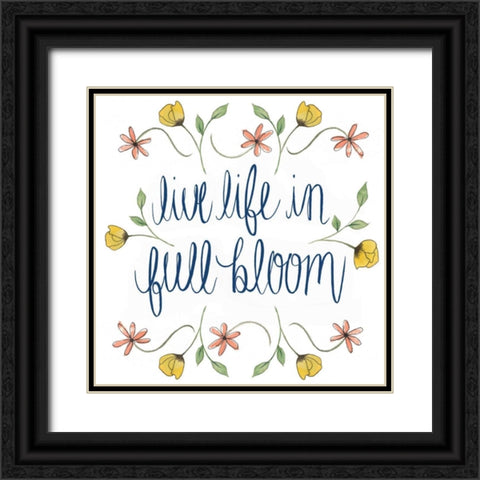 Flowers by Grace IV Black Ornate Wood Framed Art Print with Double Matting by Popp, Grace