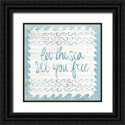 Coastal Inspire III Black Ornate Wood Framed Art Print with Double Matting by Popp, Grace