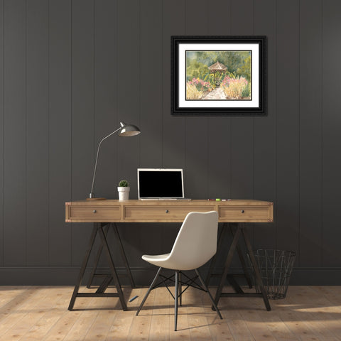 Watercolor Garden IV Black Ornate Wood Framed Art Print with Double Matting by Miller, Dianne