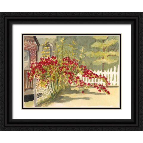 Watercolor Garden VI Black Ornate Wood Framed Art Print with Double Matting by Miller, Dianne