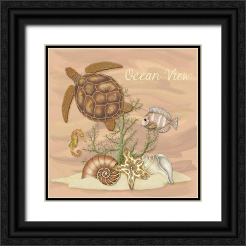 Coastal Scene II Black Ornate Wood Framed Art Print with Double Matting by Ditzian, Sue