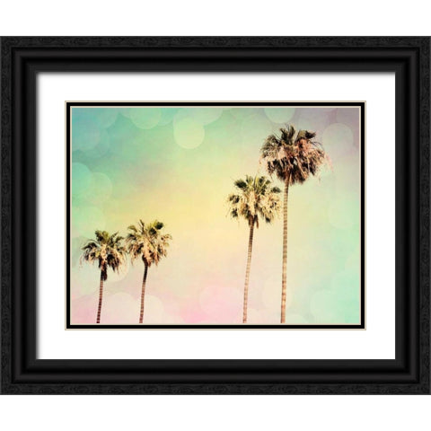 Palm Trees II Black Ornate Wood Framed Art Print with Double Matting by Coomes, Sylvia