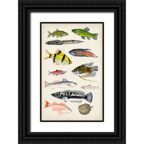 Antique Aquarium I Black Ornate Wood Framed Art Print with Double Matting by McCavitt, Naomi