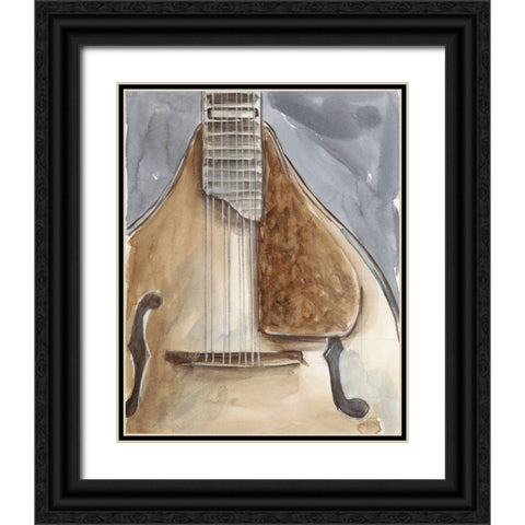 Watercolor Instrument Study II Black Ornate Wood Framed Art Print with Double Matting by Harper, Ethan