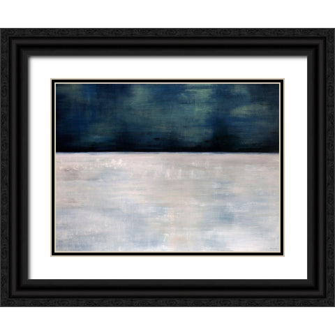 Arctic Night Black Ornate Wood Framed Art Print with Double Matting by Edmunds, Sydney