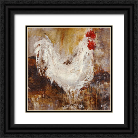 Backyard Guest I Black Ornate Wood Framed Art Print with Double Matting by Maas, Jodi