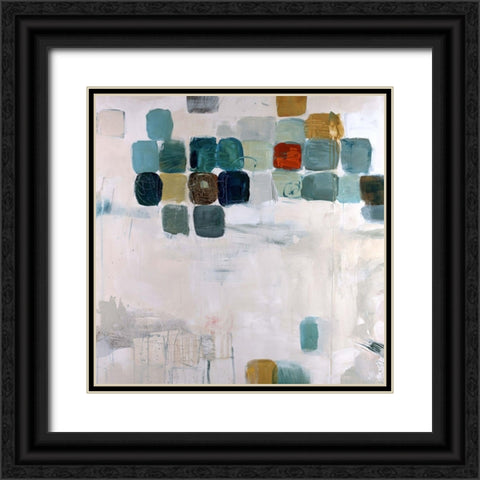 Patio Mosaic Black Ornate Wood Framed Art Print with Double Matting by Maas, Jodi