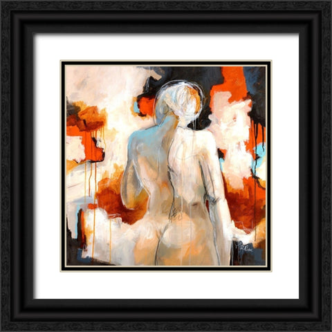 Forget Me Not I Black Ornate Wood Framed Art Print with Double Matting by Drotar, Rikki