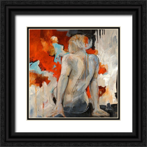 Forget Me Not II Black Ornate Wood Framed Art Print with Double Matting by Drotar, Rikki