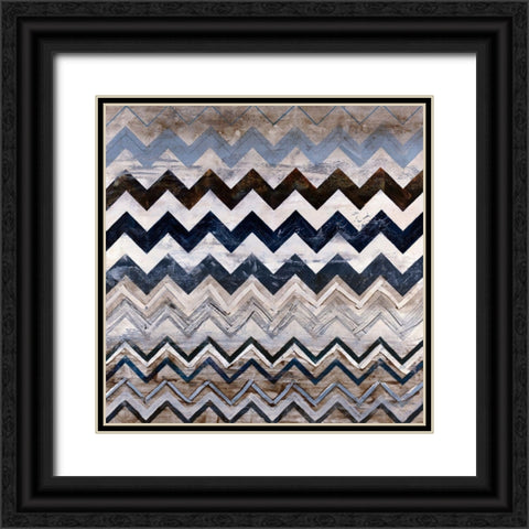 Zig Zag IV Black Ornate Wood Framed Art Print with Double Matting by Henry, Alexys