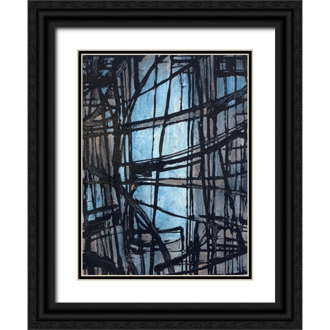 Articulated Color IV Black Ornate Wood Framed Art Print with Double Matting by Schicker, Joshua