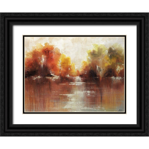 Jeweled Water Black Ornate Wood Framed Art Print with Double Matting by Edmunds, Sydney