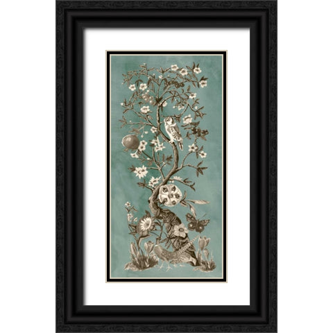 Chinoiserie Patina I Black Ornate Wood Framed Art Print with Double Matting by McCavitt, Naomi