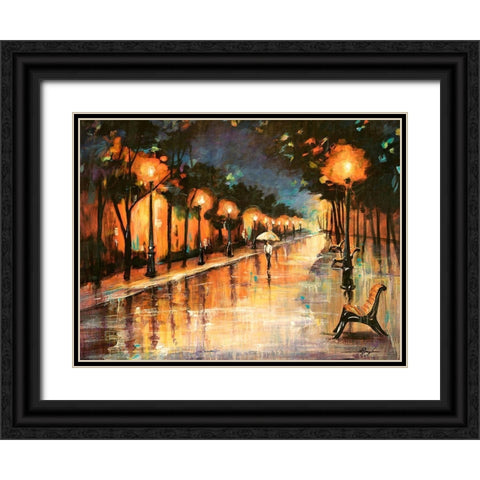 Halos In The Rain Black Ornate Wood Framed Art Print with Double Matting by Douglass, Farrell