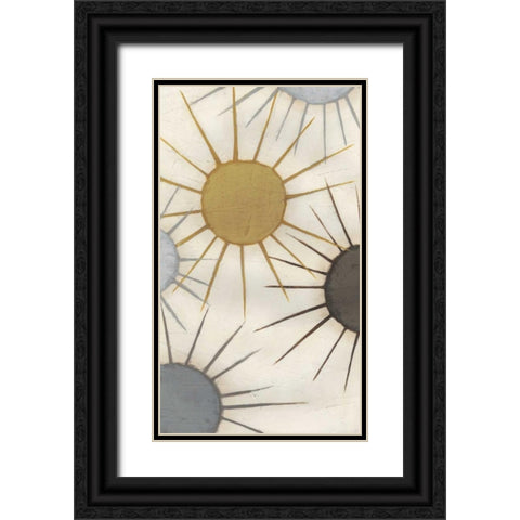 Starburst Triptych I Black Ornate Wood Framed Art Print with Double Matting by Vess, June Erica