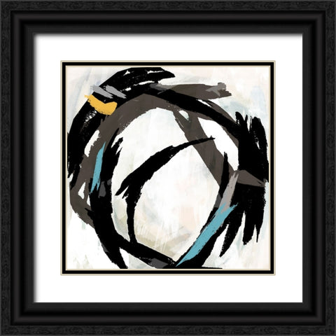 Radiant Round I Black Ornate Wood Framed Art Print with Double Matting by Studio W